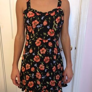 Forever 21 Floral Tie-Strap Dress